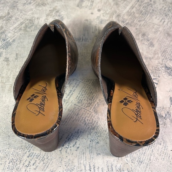 Patricia Nash Ruffina Mule Pumps, Chocolate - Gold tone colors - Picture 6 of 12